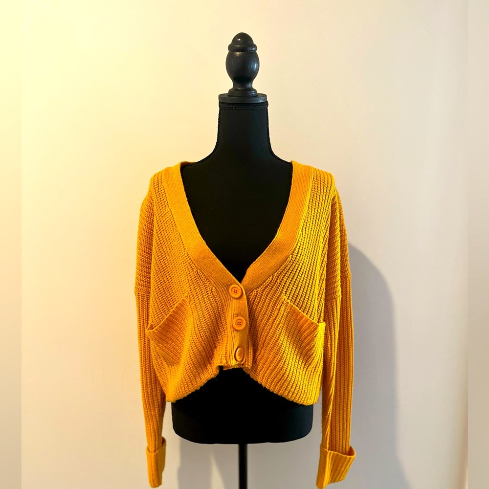 Forever 21 Golden Cardigan Sweater